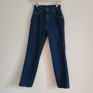 Lee High Rise Vintage 80'S Deep Blue Straight Jeans Size 6P